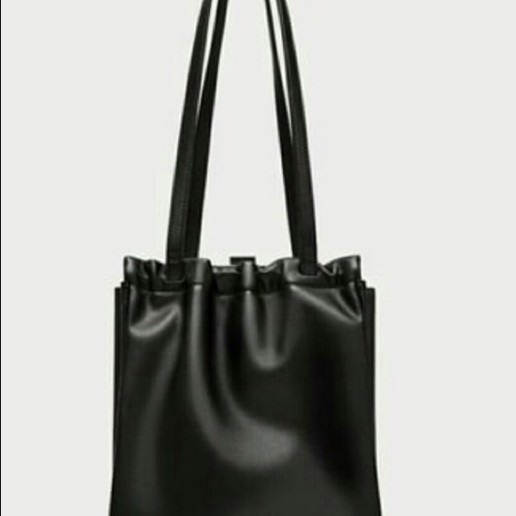 FINAL!ZARA black faux shoulder bag!NWT FIRM PRICE - Picture 3 of 6